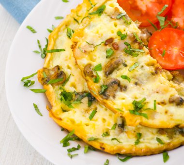 mantarlı omlet