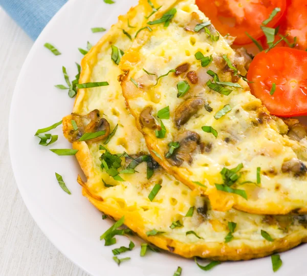 Tortilla con setas — Foto de Stock