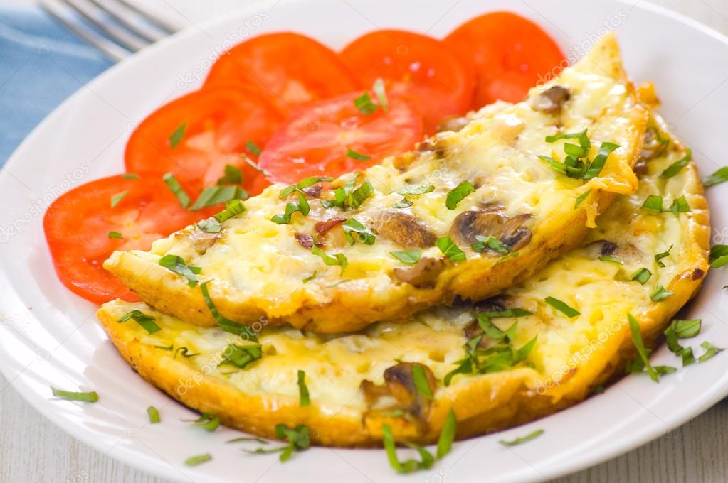 Omelet with mushrooms