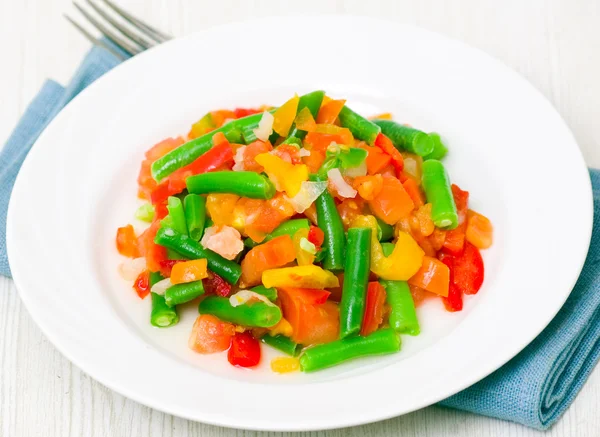 Mixed vegetables on a plate — Stock Photo, Image