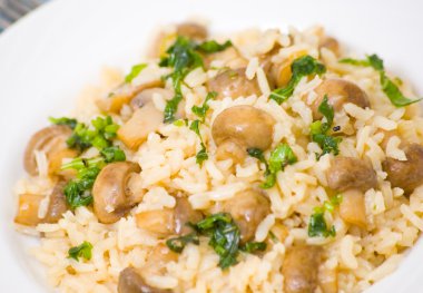 mantarlı risotto