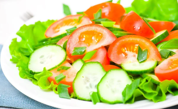 Salade de légumes frais sur assiette — Photo