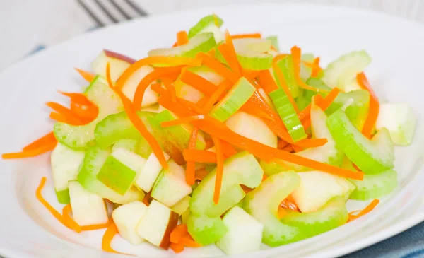 Salad with celery, carrots and apples — Stock Photo, Image