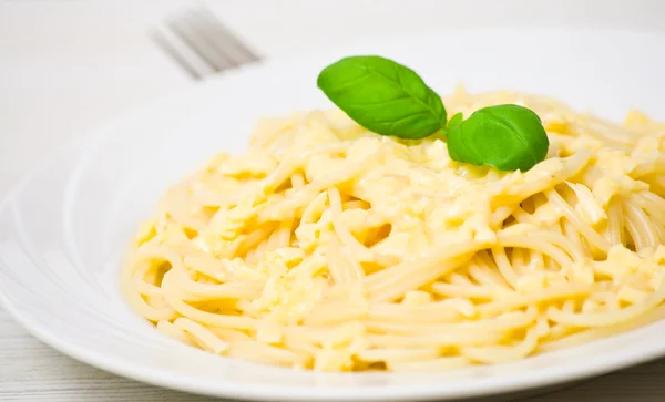 Спагетти с сыром — стоковое фото