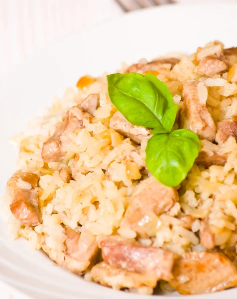 Rice with meat — Stock Photo, Image