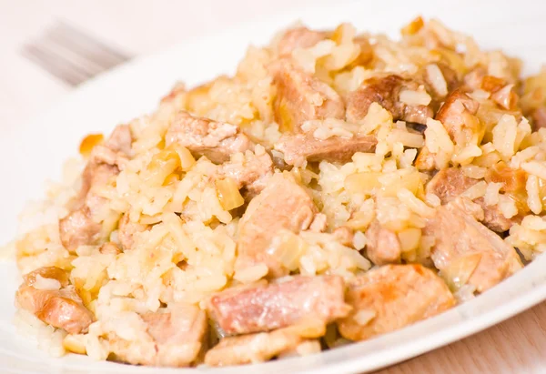 Rice with meat — Stock Photo, Image