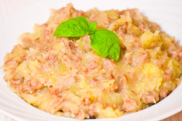 Mashed potato with minced meat — Stock Photo, Image