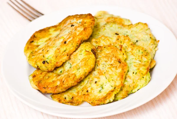 Zucchini pancakes — Stock Photo, Image