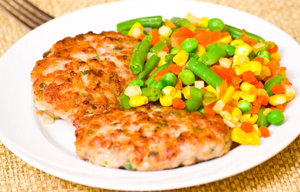 Burger with Mixed vegetables — Stock Photo, Image