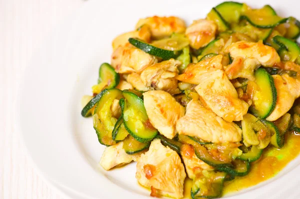 Chicken fillet with zucchini — Stock Photo, Image