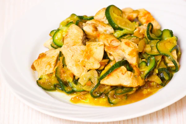 Chicken fillet with zucchini Royalty Free Stock Photos
