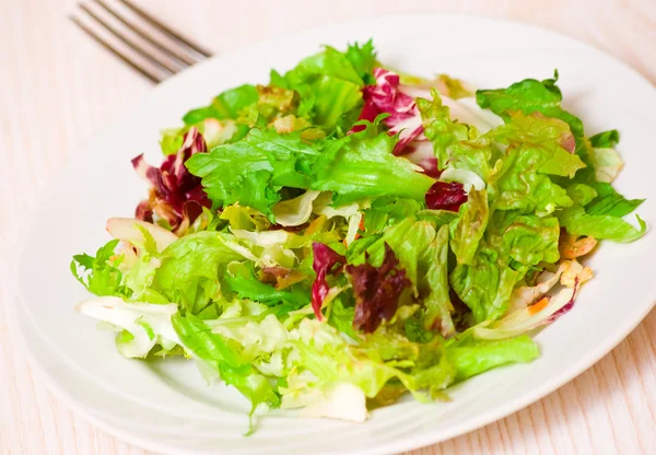 Fresh mixed salad leaves — Stock Photo, Image