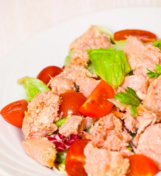 Tonijnsalade met verschillende groenten — Stockfoto