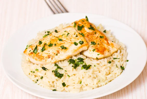 Chicken Breast with Rice — Stock Photo, Image