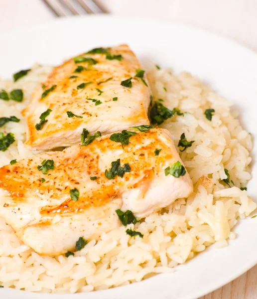 Chicken Breast with Rice — Stock Photo, Image