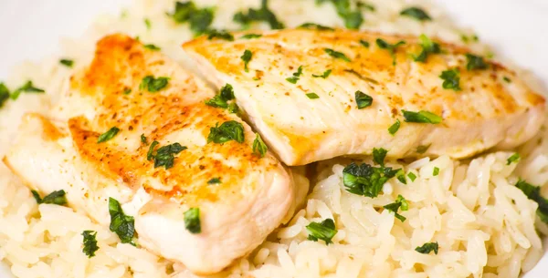 Chicken Breast with Rice — Stock Photo, Image