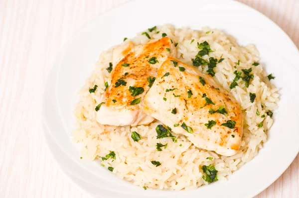 Chicken Breast with Rice — Stock Photo, Image