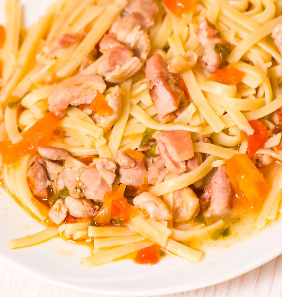 Pasta con carne — Foto de Stock