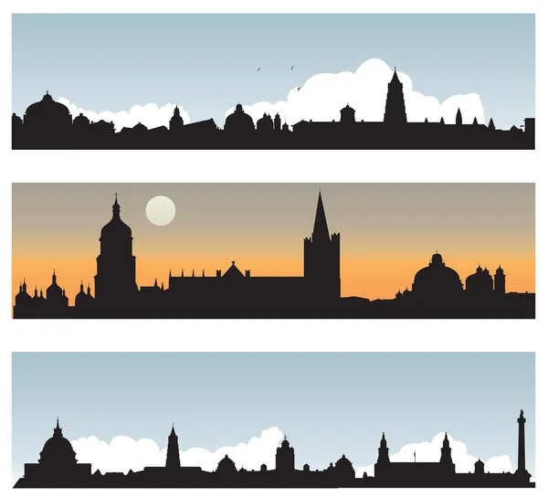 Silhouet van de stad — Stockvector