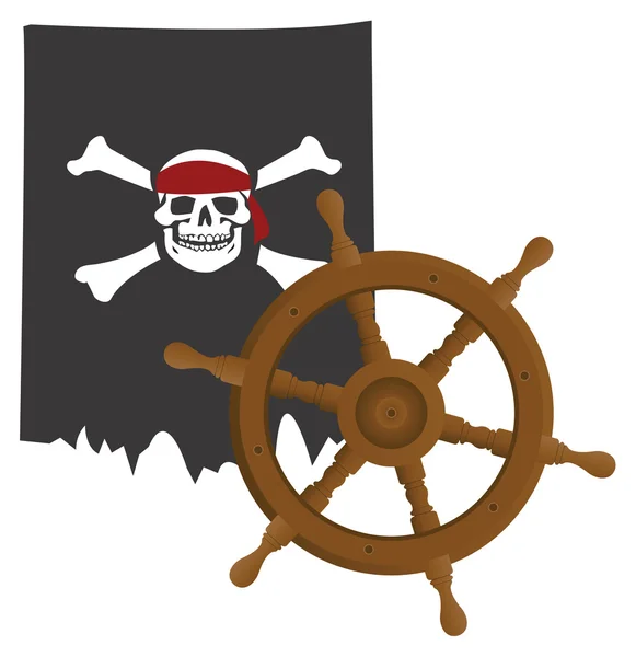 Bandera de pirata — Vector de stock