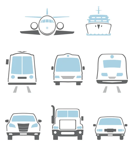 Транспортные иконы — стоковый вектор