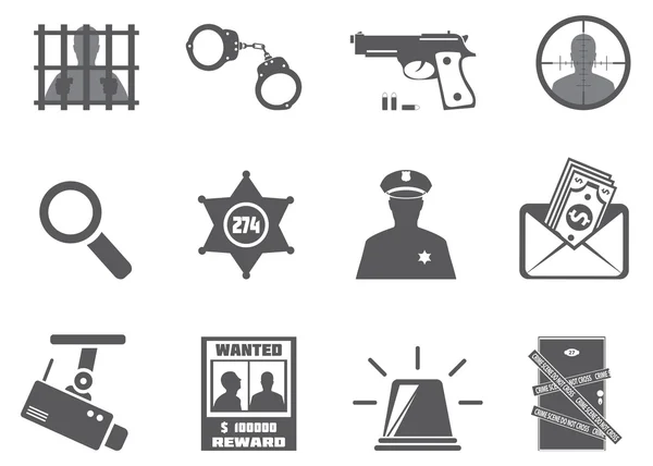 Police et criminalité — Image vectorielle