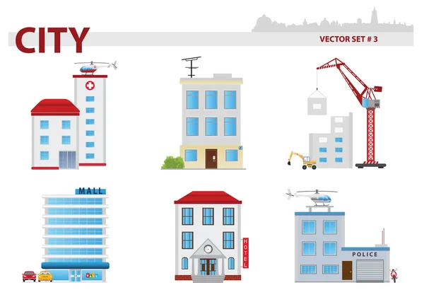 Edificio público. Set 3 — Vector de stock