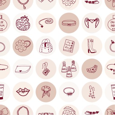 seamless modeli pembe kız aksesuarları