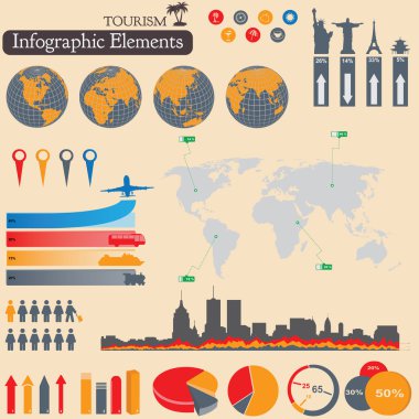 infographics. Turizm ve seyahat