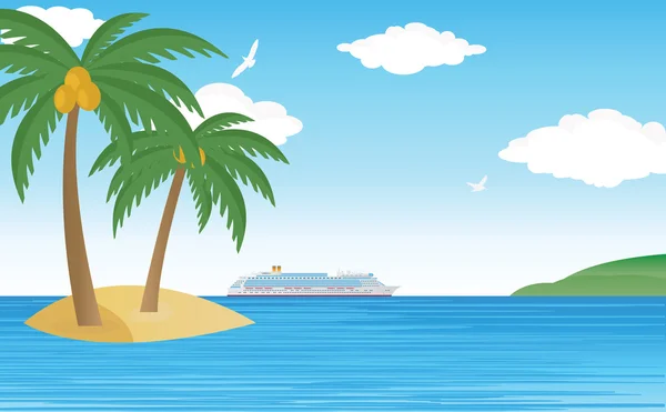 Tropical cruise — Stock Vector