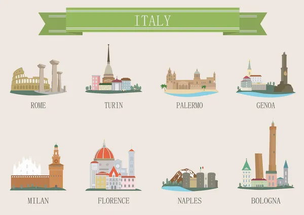 Le symbole de la ville. Italie — Image vectorielle