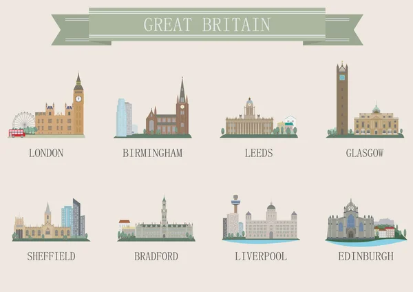 街のシンボルです。イギリス — ストックベクタ