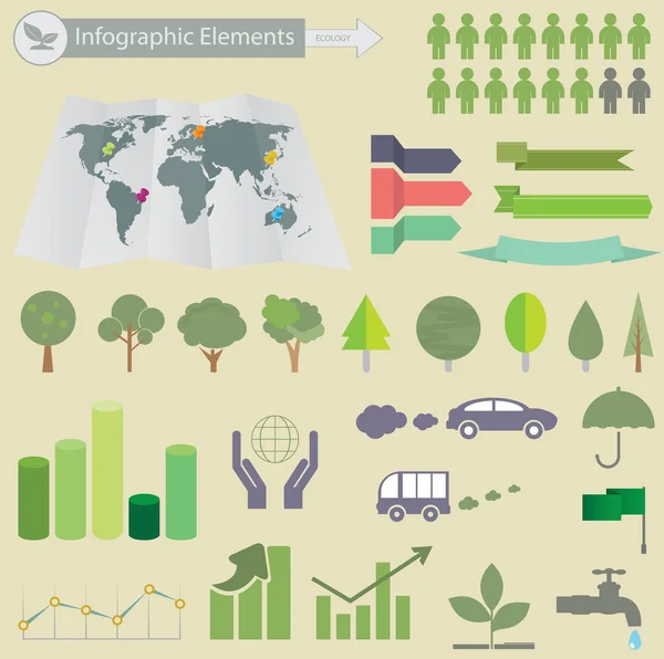 Infographies écologiques — Image vectorielle