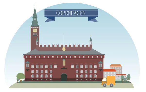 Copenaghen — Vettoriale Stock