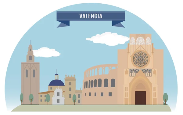 Valencia — Vettoriale Stock