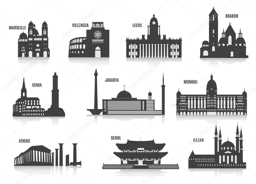 Silhouettes of cities