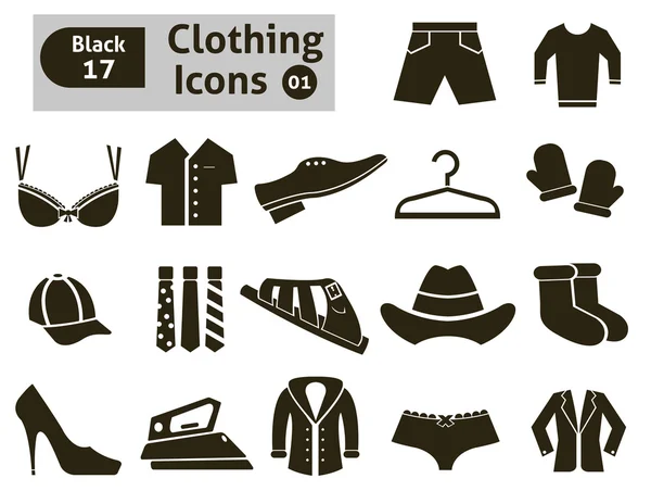Ícones de vestuário —  Vetores de Stock