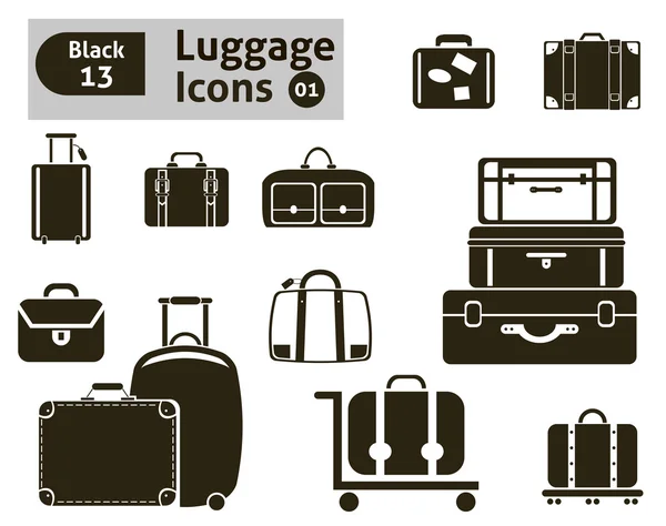 Luggage icons — Stock Vector