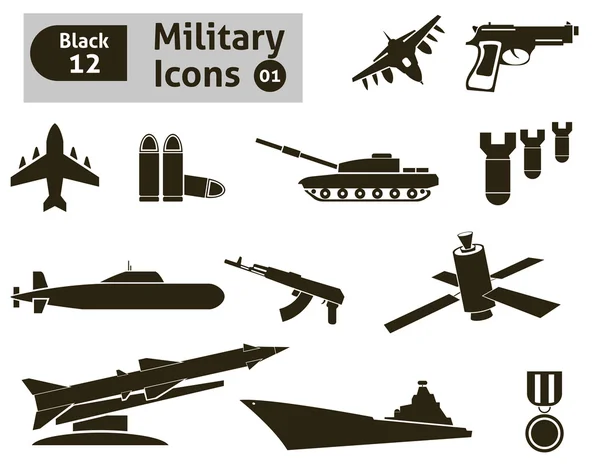 Icônes militaires — Image vectorielle
