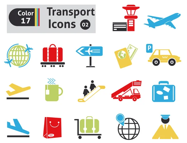 Iconos de transporte — Vector de stock