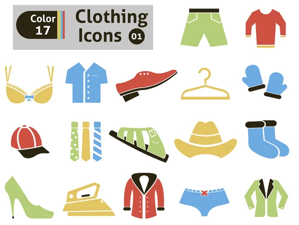 Clothing icons — Stock Vector