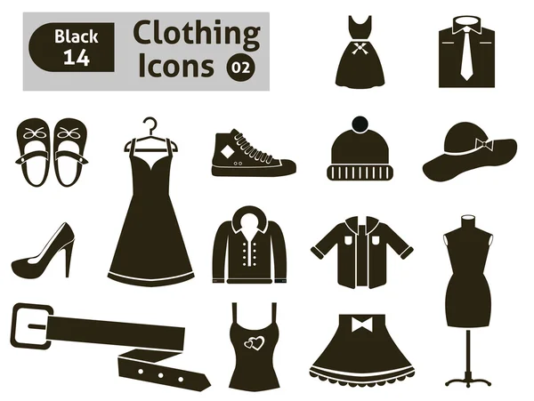 Kleding Iconen — Stockvector