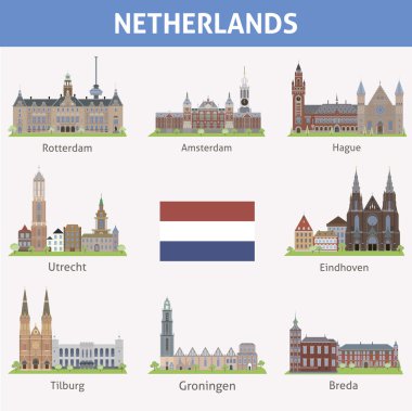 Hollanda. şehirlerin simgeleri
