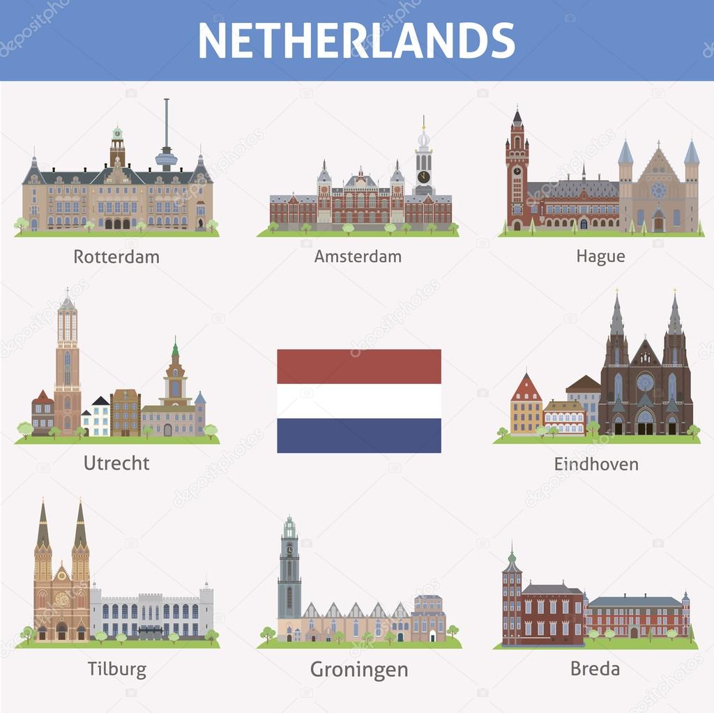 Netherlands. Symbols of cities