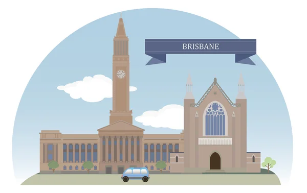 Brisbane. Australië — Stockvector