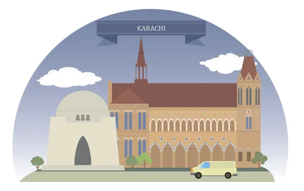 Karachi, Pakistán — Vector de stock