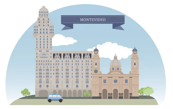 Montevideo, Uruguay — Stock Vector