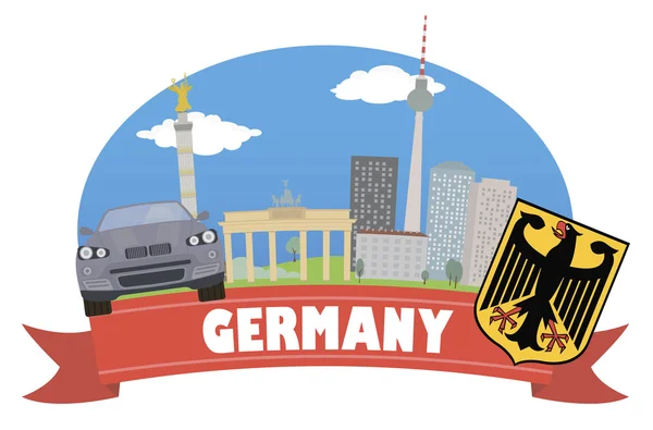 Germany. Tourism and travel — Stock Vector