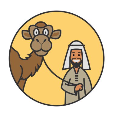 Develi neşeli bir Bedevi. lLne vektörü 