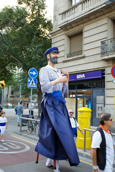 Desfile de los Gigantes en Barcelona La Mercjalá Festival 2013 — Foto de Stock